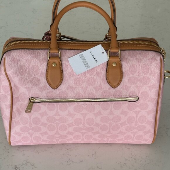 Coach LG RWN W Pink Signature Women's Bag - Picture 10 of 11